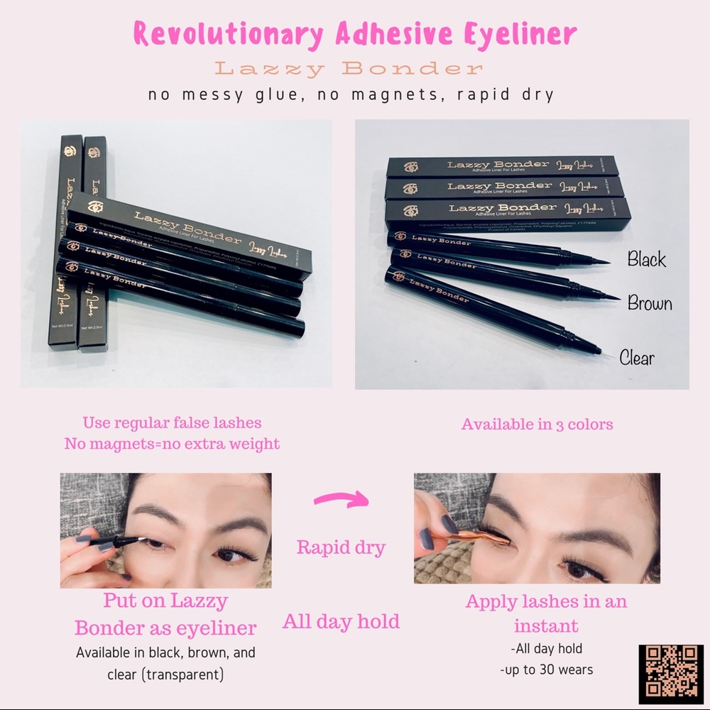 Lazzy Bonder Adhesive liner (Black)